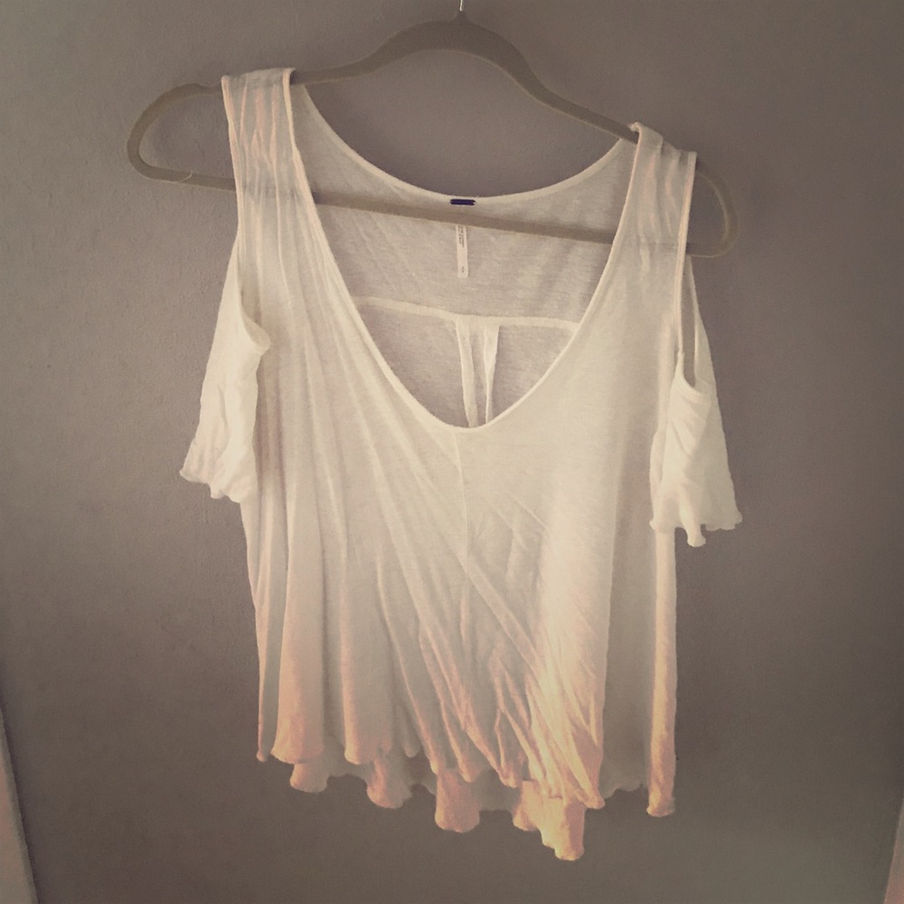 Free People cold shoulder tee